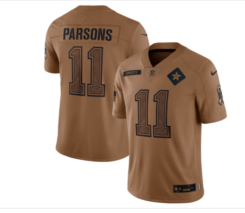 Micah Parsons Dallas Cowboys Nike Salute To Service Limited Jersey - Brown