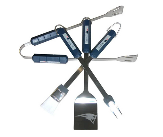 New England Patriots Siskiyou 4-Piece Grill Tool Set