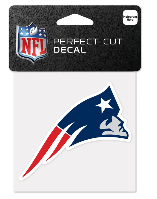 New England Patriots Wincraft Logo 4X4 Perfect Cut Decal
