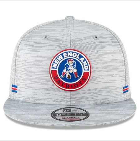 New England Patriots New Era Sideline Road 9FIFTY Adjustable Hat - Gray