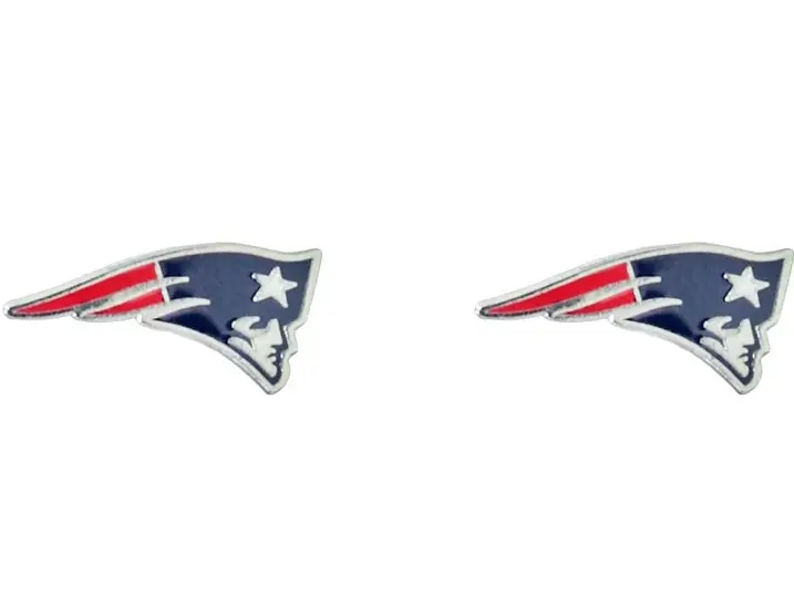 New England Patriots Aminco Logo Post Earrings
