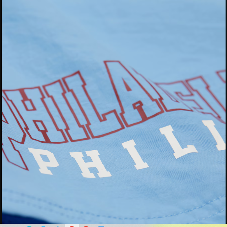 Philadelphia Phillie Mitchell & Ness Vintage Woven Shorts- Burgandy/Blue