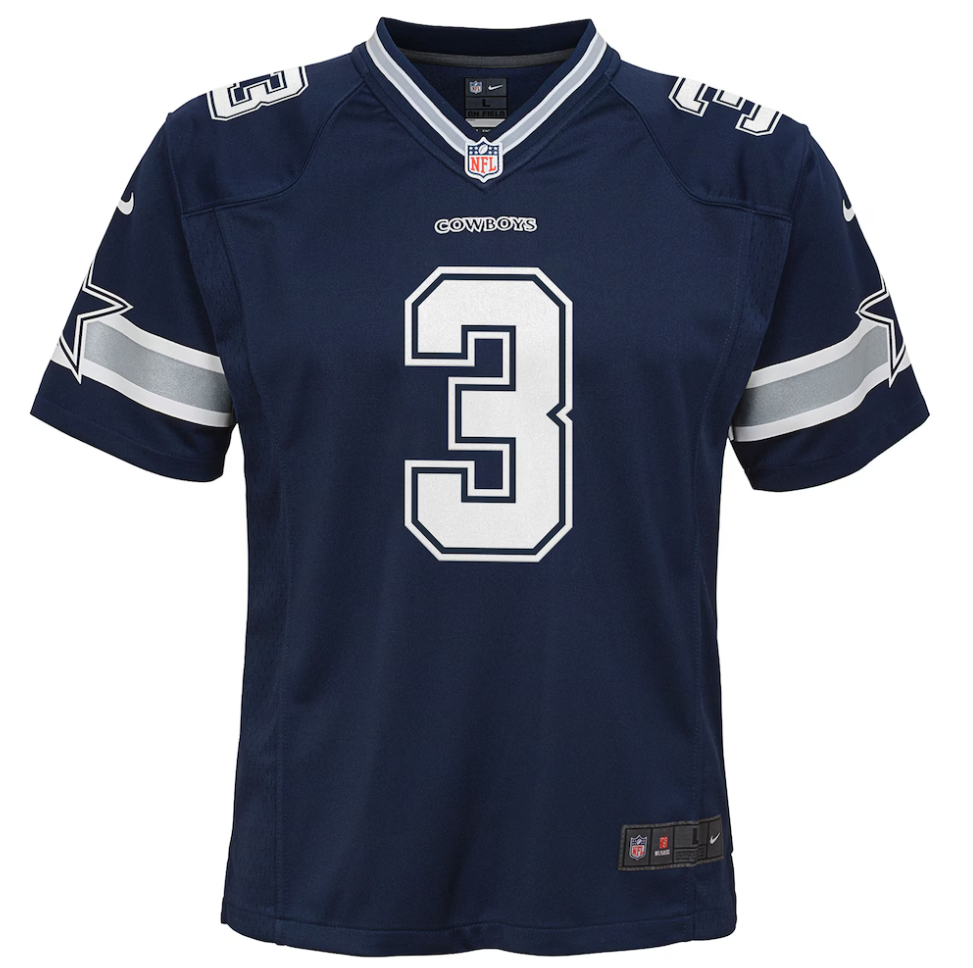 Dallas Cowboys Nike #3 George Pickens Youth Game Jersey- Blue