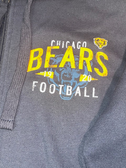 Chicago Bears Starter Playability Full Zip Hoodie- Navy
