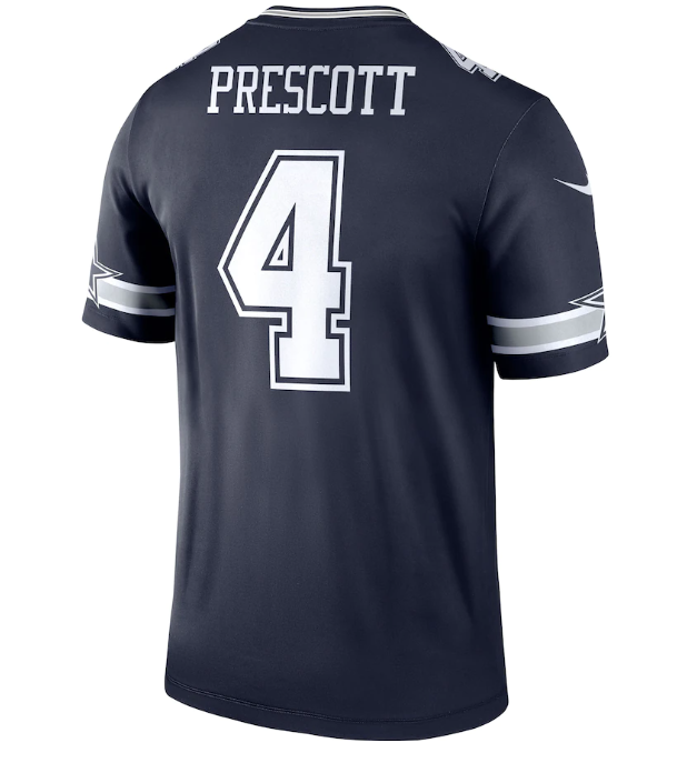 Dallas Cowboys #4 Dak Prescott Nike Legend Men's Jersey- Blue
