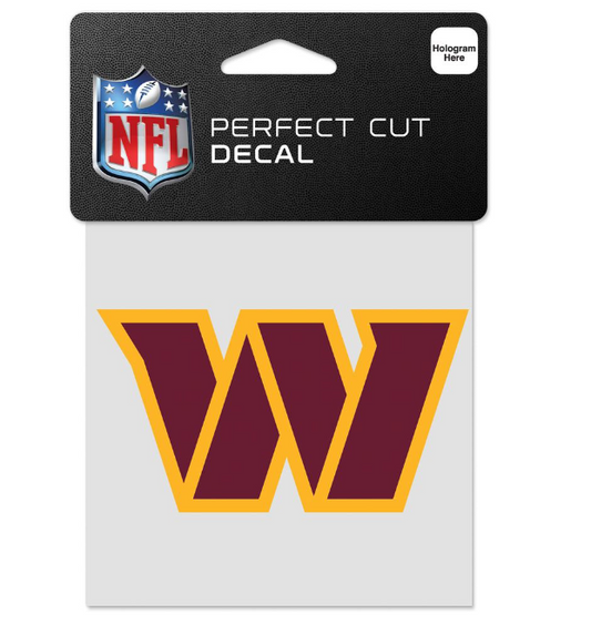 Washington Commanders Wincraft Logo 4X4 Perfect Cut Decal