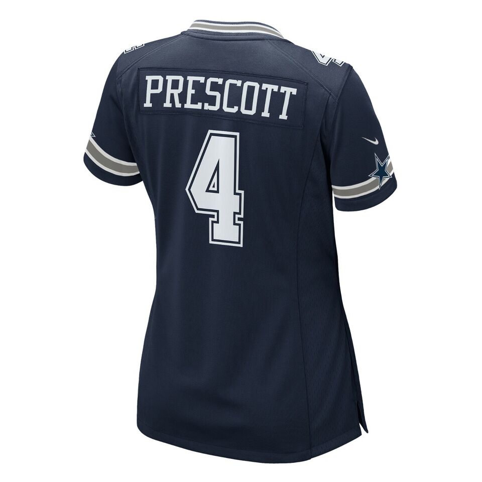 Dallas Cowboys Nike #4 Dak Prescott Women's 1960 Anniversary Patch Game Jersey - Navy