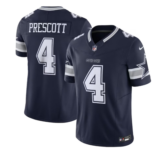 Dallas Cowboys #4 Dak Prescott Nike Vapor F.U.S.E. Limited Jersey- Navy