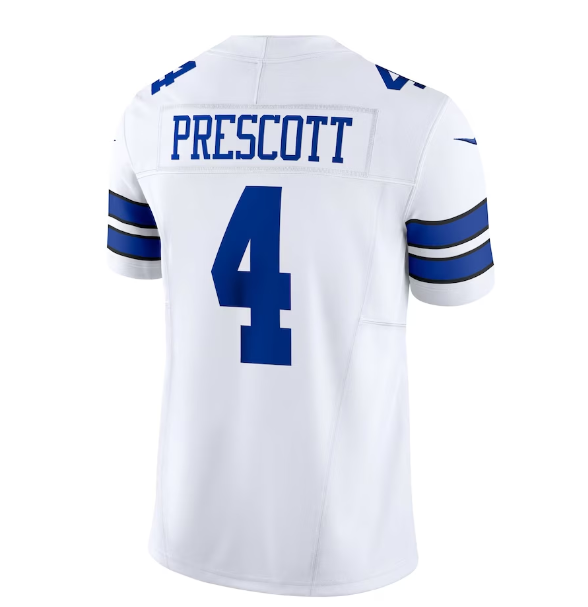Dallas Cowboys #4 Dak Prescott Nike Vapor F.U.S.E. Limited Jersey-White