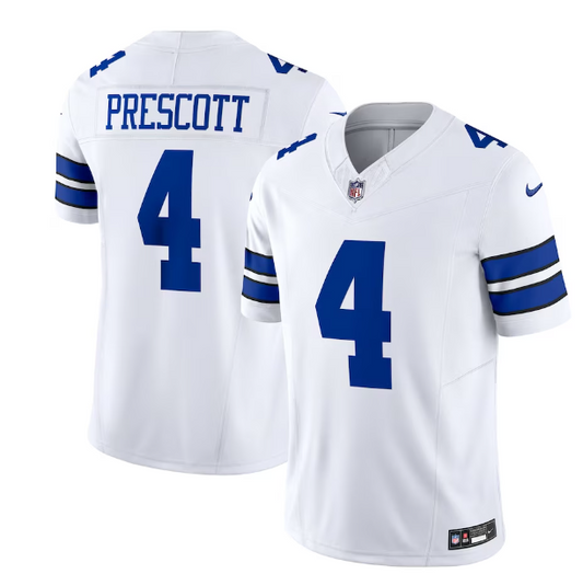 Dallas Cowboys #4 Dak Prescott Nike Vapor F.U.S.E. Limited Jersey-White