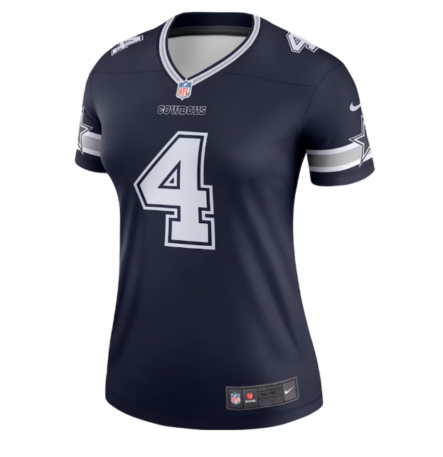 Dallas Cowboys Nike Women's #4 Dak Prescott Legend Navy Jersey