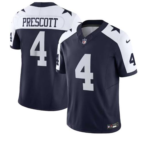 Dallas Cowboys #4 Dak Prescott Nike Vapor F.U.S.E. Limited Jersey- Throwback