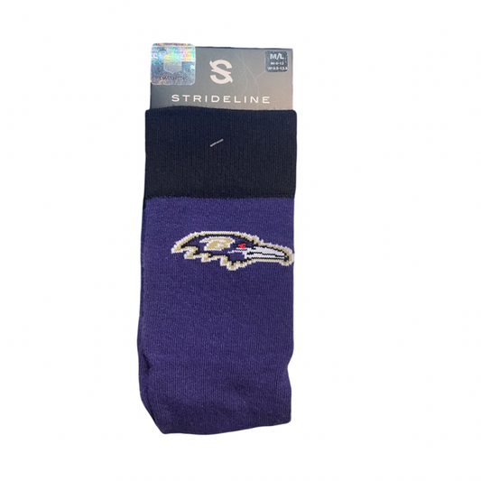 Baltimore Ravens Strideline Primary Team Logo Premium Crew Socks - Purple