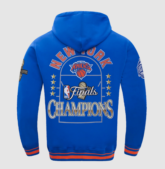 New York Knicks Pro Standard  2026 Finals Champions Hoodie- Blue