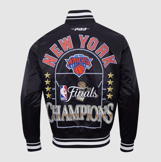 New York Knicks Pro Standard NBA 2026 Finals Champions Light Weight Satin Jacket Black