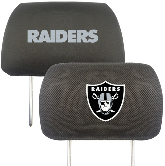 Las Vegas Raiders Fan Mat Set of 2 Head Rest Cover