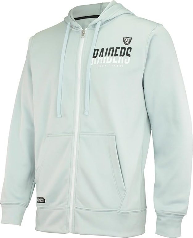 Las Vegas Raiders New Era Drill Full Zip Hoodie - Gray