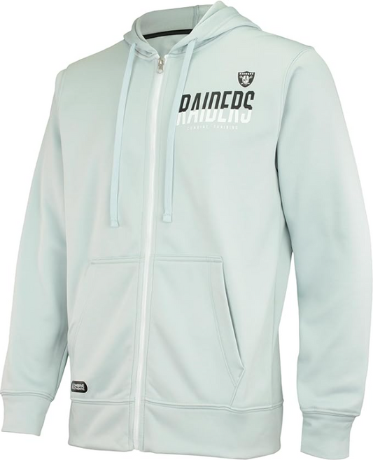Las Vegas Raiders New Era Drill Full Zip Hoodie - Gray