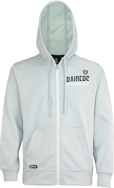 Las Vegas Raiders New Era Drill Full Zip Hoodie - Gray
