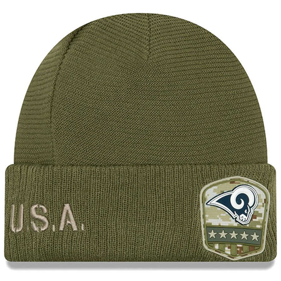 Los Angeles Rams New Era Salute to Service Knit Hat - Olive – Casual Gear