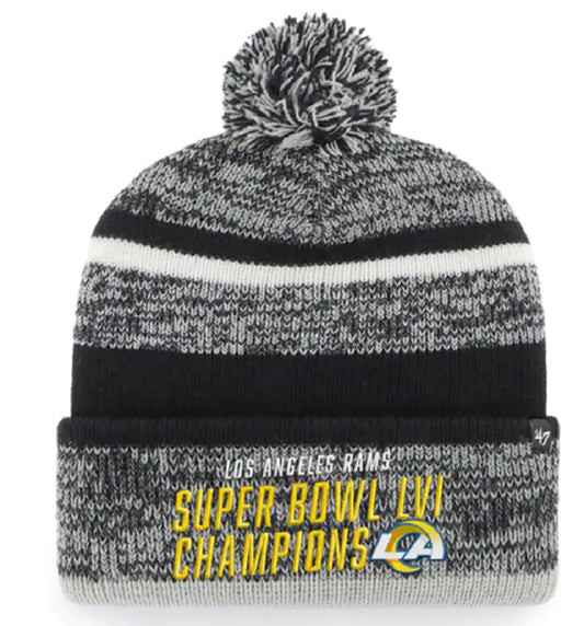Los Angeles Rams '47 Super Bowl LVI Champions Northward Cuffed Pom Knit Hat