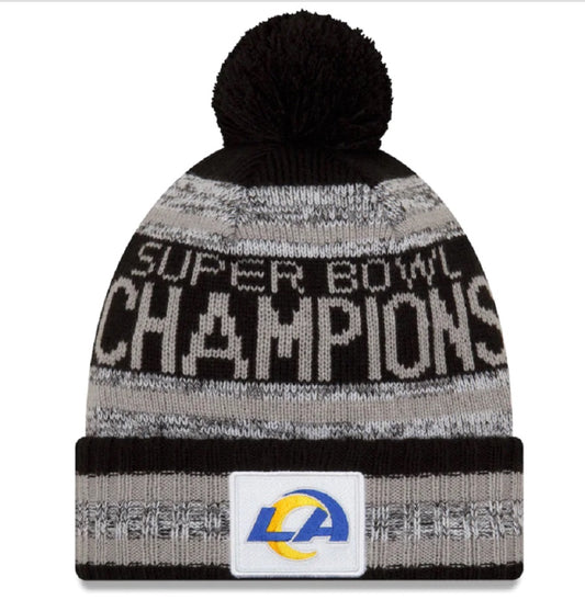 Los Angeles Rams New Era Super Bowl LVI Champions Parade Knit Hat - Grey