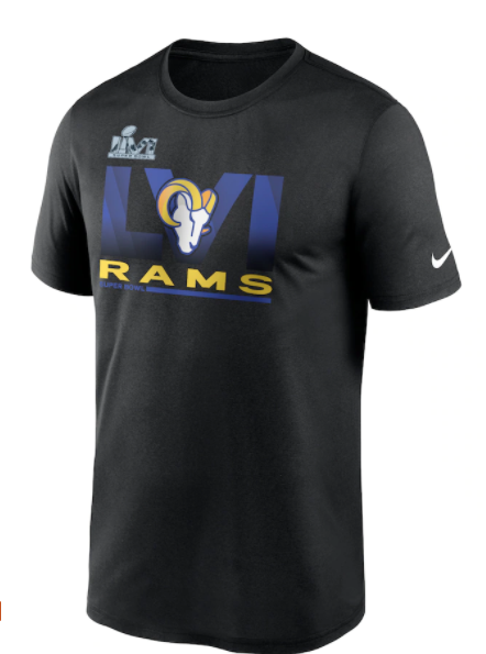 Los Angeles Rams Nike "Dri-Fit" Black Super Bowl LVI Bound No Limits T-Shirt
