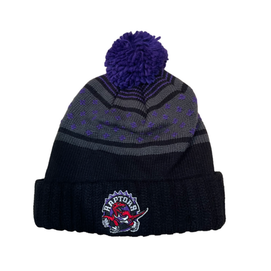 Toronto Raptors Mitchell & Ness Highland 2.0 Pom Knit Hat