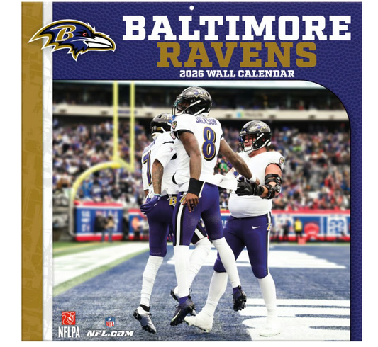 NFL Baltimore Ravens 2026 Wall Calendar