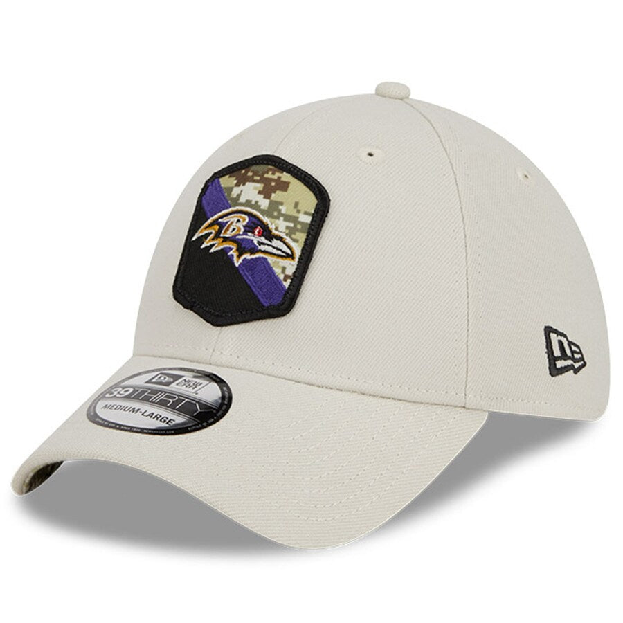 Baltimore Ravens New Era 2023 Stone Salute To Service 39THIRTY Flex Hat