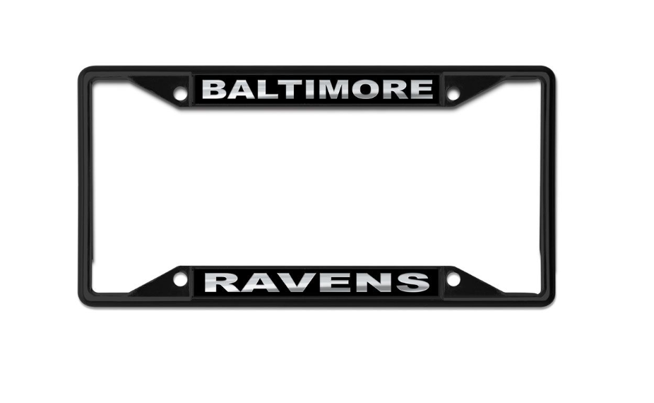 Baltimore Ravens Wincraft Black Chrome License Plate Frame