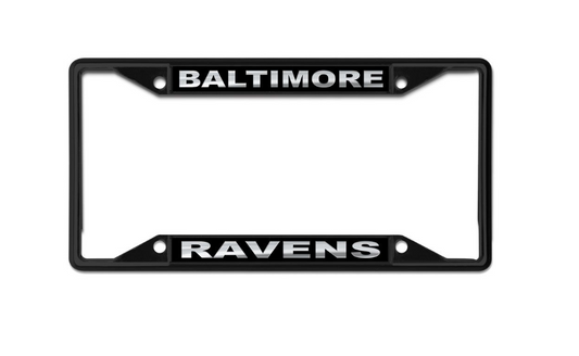 Baltimore Ravens Wincraft Black Chrome License Plate Frame