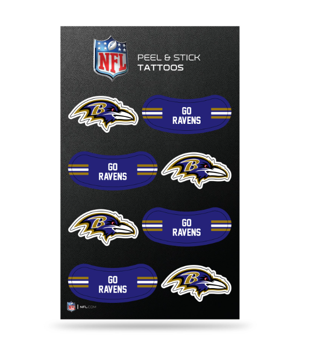 Baltimore Ravens Peel N Stick Tattoos