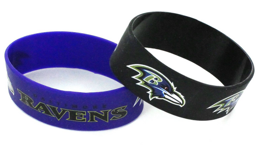 Baltimore Ravens Team Fan Bands Set of Two