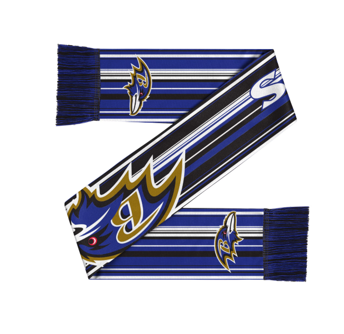 Baltimore Ravens FOCO Hyper Stripe Scarf