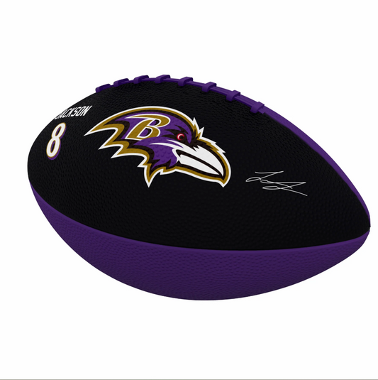 Baltimore Ravens Logo Brands Mini #8 Jackson Rubber Football- No Box