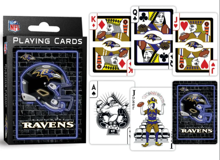 Baltimore Ravens MasterPieces Neon Playing Cards 54-Card Deck