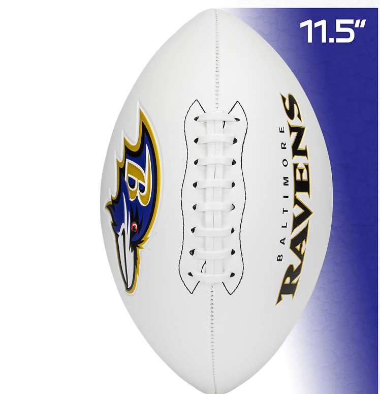 Baltimore Ravens Franklin Signature Autograph White Panel Football - Boxed