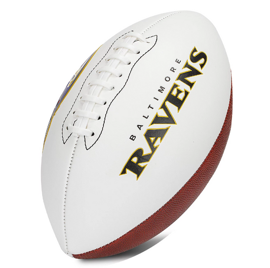 Baltimore Ravens Franklin Signature Autograph White Panel Football - Boxed