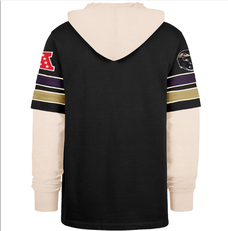 Baltimore Ravens '47 Split Zone Cornerback Duo Hoodie - Black
