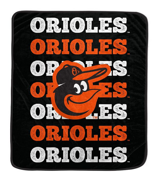 Baltimore Orioles 60x70 Repeat Wordmark Fleece Throw