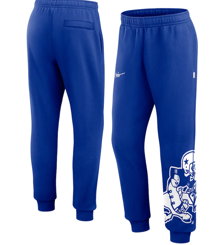 Dallas Cowboys Nike Royal Club Logo Crop Joggers