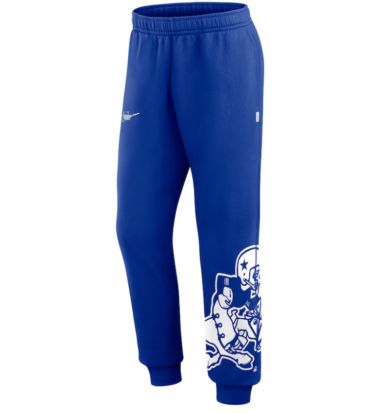 Dallas Cowboys Nike Royal Club Logo Crop Joggers