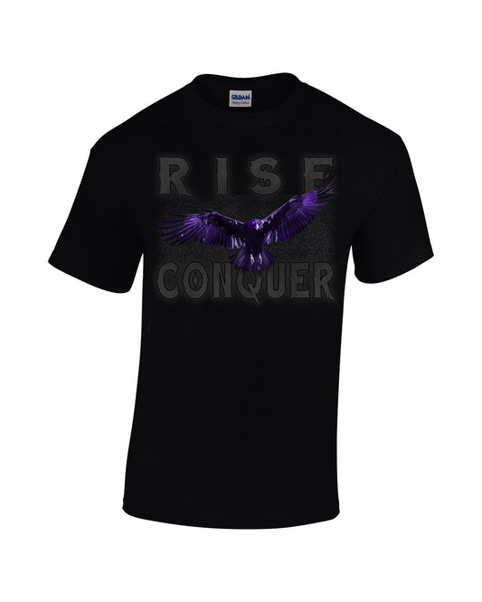 Ravens Nightmare Graphics Rise & Conquer T-Shirt Black