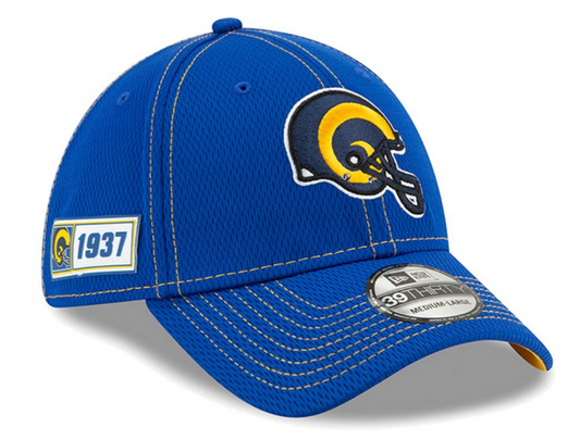 Los Angeles Rams New Era Sideline Road 39THIRTY Flex Hat - Blue