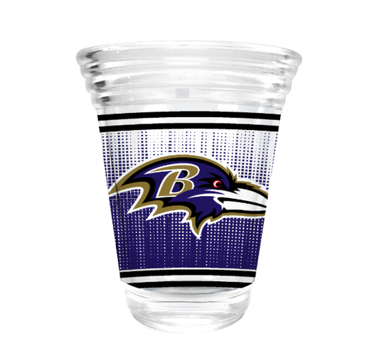 Baltimore Ravens  2oz. Round Party Shot Glass