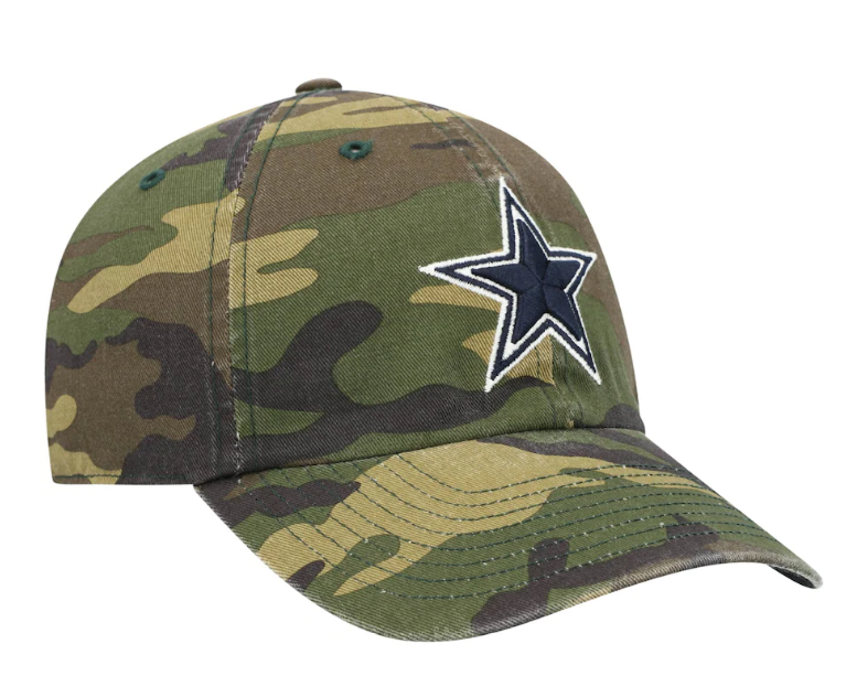 Dallas Cowboys Cargo Camo '47 Clean Up Adjustable Dad Hat