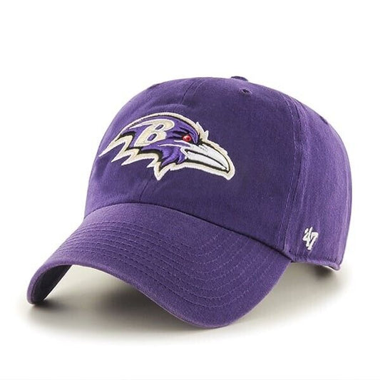'47 Baltimore Ravens Clean Up Hat Adjustable Hat - Purple