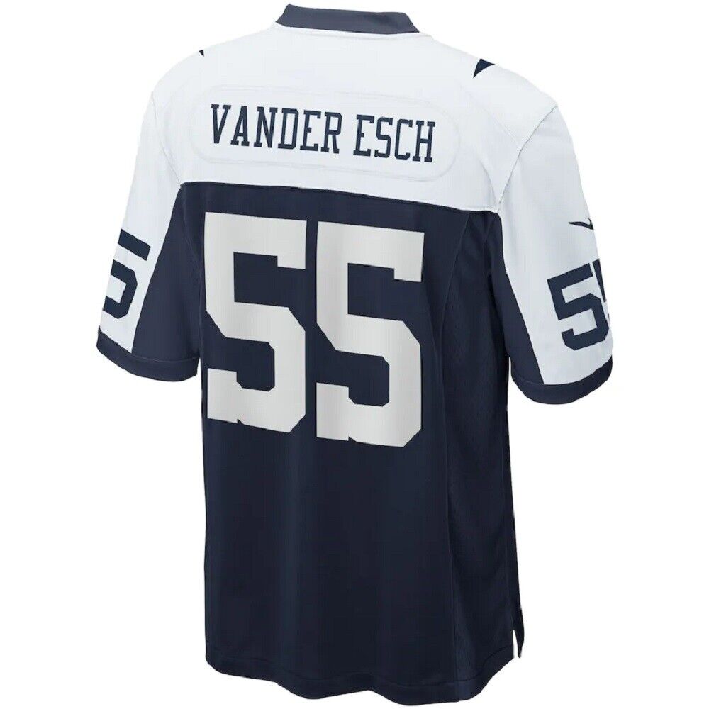 Dallas Cowboys Leighton Vander Esch #55 Nike Youth Throwback Game Jersey - Blue/White