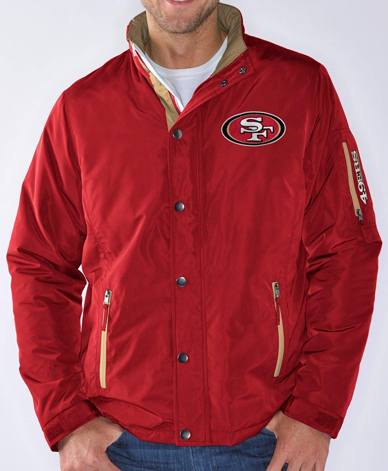 San Francisco 49ers G-III Sack Jacket Men's Outerwear - Scarlet